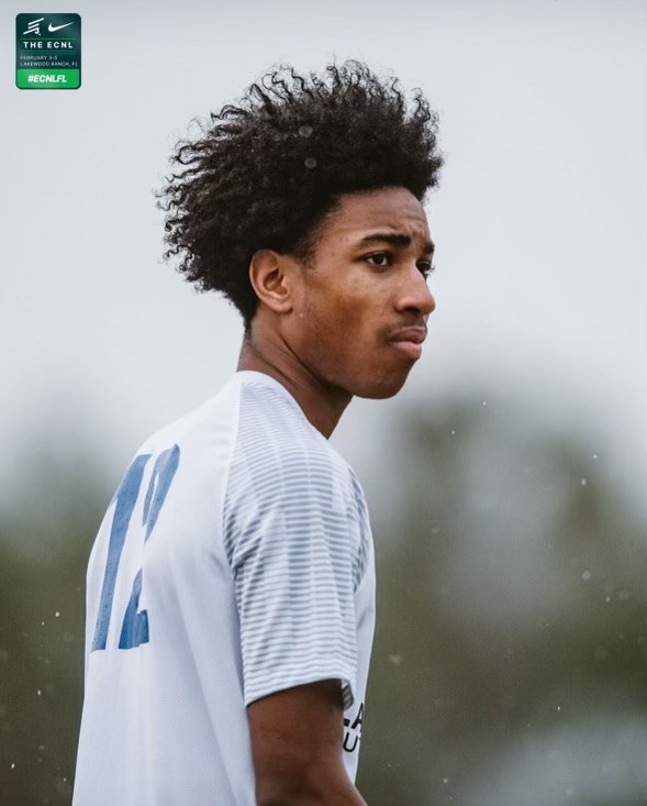 Darryl Jackson competing in a soccer match